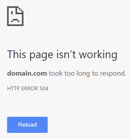 Ошибка 504 Gateway Timeout Error