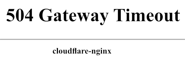 Ошибка 504 Gateway Timeout в Cloudflare