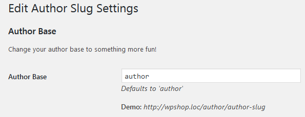 Изменение слага author в плагине Edit Author Slug