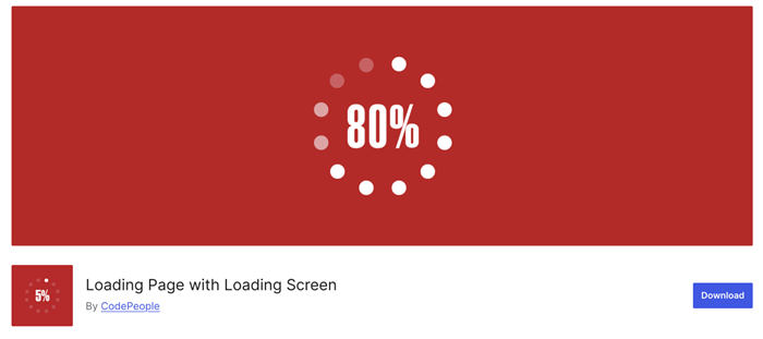 Расширение Loading Page with Loading Screen с эффектом загрузки страницы